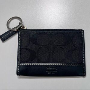 Coach Mini Skinny ID Case & Keychain Black